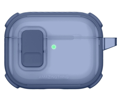 Etui na słuchawki AmazingThing Titan Pro Mag Case Clear do AirPods Pro 3 - niebieskie