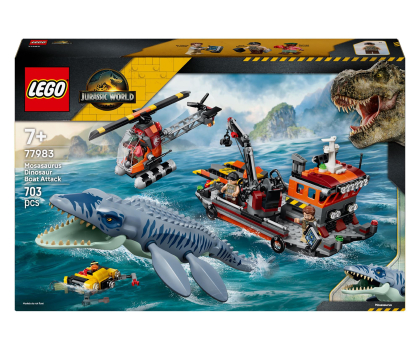 Gadżety dla gracza LEGO JURASSIC WORLD 77983 Atak mozazaura na łódź
