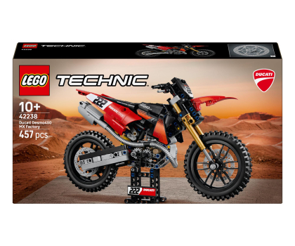 Gadżety dla gracza LEGO TECHNIC 42238 Motocykl Ducati Desmo450 MX Factory