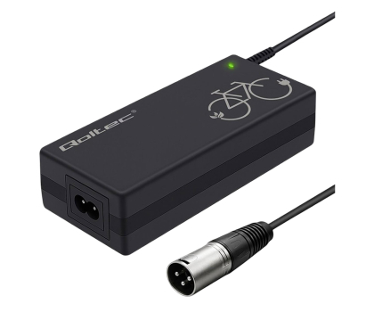 Ładowarka do rowerów elektrycznych Qoltec Ładowarka 36V/42V 2A, Wtyk XLR 3-pin 18 mm