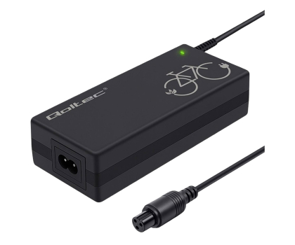 Ładowarka do rowerów elektrycznych Qoltec Ładowarka 36V/42V 2A, Wtyk GX12 3-pin 8 mm