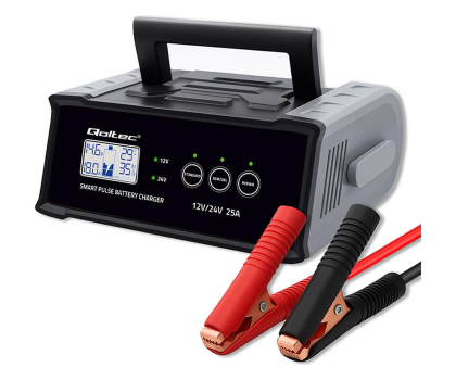 Qoltec Inteligentna ładowarka STD AGM GEL 12V/24V 25A
