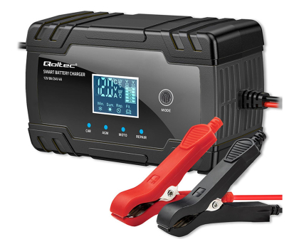 Qoltec Inteligentna ładowarka STD AGM GEL 12V 8A, 24V 4A,