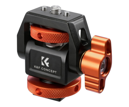 Głowica do statywu K&F Concept Uchwyt montażowy do monitora MS-42 - pomarańczowo-czarny