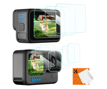 Osłona na obiektyw kamery K&F Concept Szkło ochronne na ekran i obiektyw do GoPro H9/H10/H11/H12/H