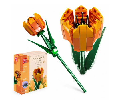 Zabawka edukacyjno-interaktywne Mould King Klocki konstrukcyjne Tulipan 132 el. zestaw 24013