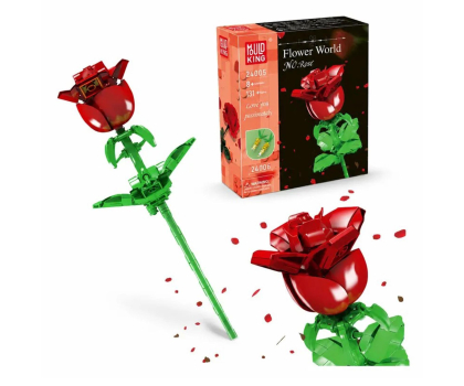 Zabawka edukacyjno-interaktywne Mould King Klocki konstrukcyjne Róża 131 el. zestaw 24005