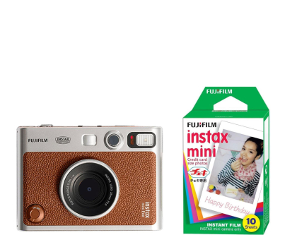 Aparat natychmiastowy Fujifilm Instax Mini Evo brązowy + wkłady (10 zdjęć)