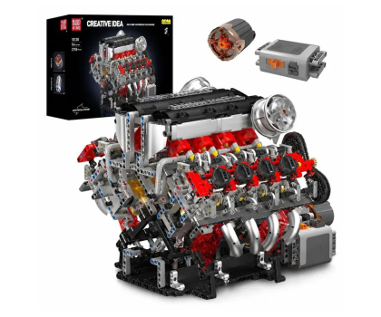 Zabawka edukacyjno-interaktywne Mould King Klocki konstrukcyjne Silnik V8 F488 z napędem 2718 el.