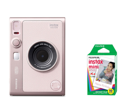 Aparat natychmiastowy Fujifilm Instax Mini Evo różowy wkłady (10 zdjęć)