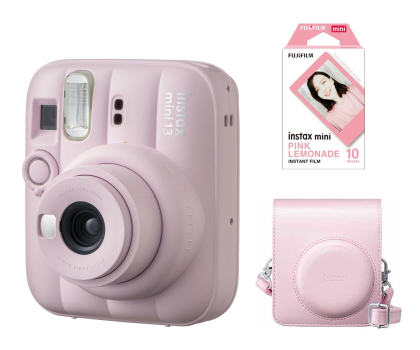 Aparat natychmiastowy Fujifilm Instax Mini 13 różowy (wkłady + pokrowiec)