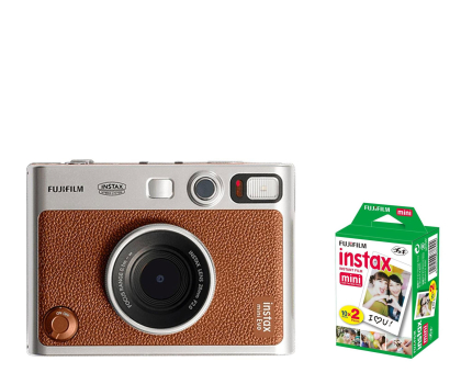 Aparat natychmiastowy Fujifilm Instax Mini Evo brązowy + wkłady (20 zdjęć)