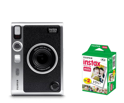 Aparat natychmiastowy Fujifilm Instax Mini Evo czarny + wkłady (20 zdjęć)