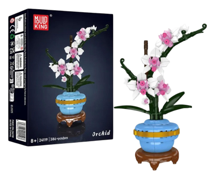 Zabawka edukacyjno-interaktywne Mould King Klocki konstrukcyjne Orchidea botaniczna 386 el. zestaw 2411