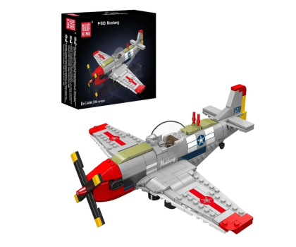 Zabawka edukacyjno-interaktywne Mould King Klocki konstrukcyjne Mustang P-51D 396 el. zestaw 24068