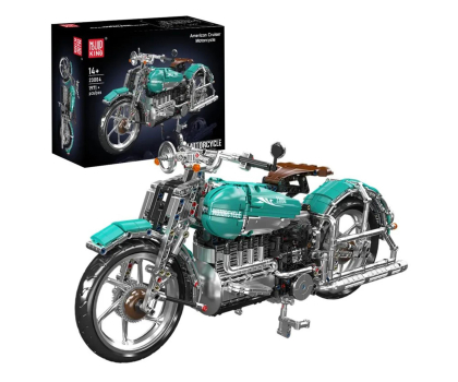 Zabawka edukacyjno-interaktywne Mould King Klocki konstrukcyjne Amerykański Motocykl Typu Cruiser 1971