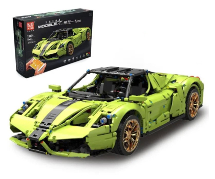 Zabawka edukacyjno-interaktywne Mould King Klocki konstrukcyjne Ferrari Enzo zielony 2790 el.