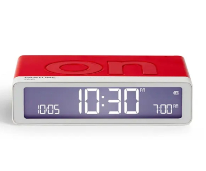 Budzik i radiobudziki LEXON Flip Classic X Pantone Czerwony