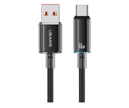 Kabel USB USAMS Kabel US-SJ658 6A USB-A do USB-C 1,2m czarny