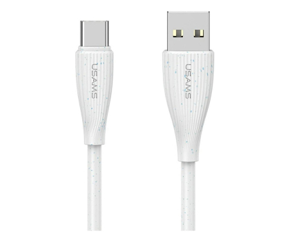 Kabel USB USAMS Kabel Green Series SJ714 18W 3A USB-A do USB-C 1m biały