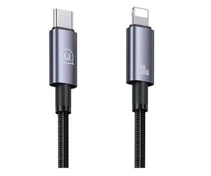 Kabel Lightning USAMS  Kabel USB-C na Lightning 30W 0,25mFast Charging stalowy
