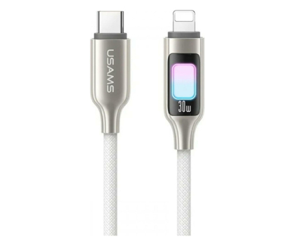 Kabel Lightning USAMS Kabel 30W USB-C do Lightning 1,2 m tytanowy