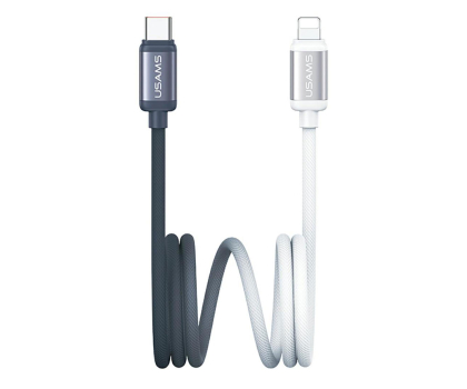 Kabel Lightning USAMS Kabel 30W USB-C/Lightning 1,2m czarno biały