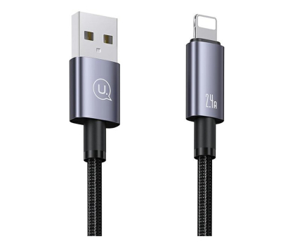 Kabel Lightning USAMS Kabel USB na Lightning 2,4A 1,2m Fast Charging stalowy