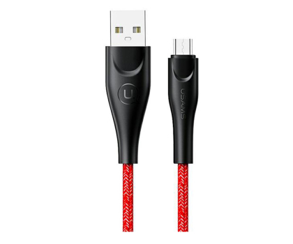 Kabel USB USAMS Kabel pleciony U41 microUSB 3m 2A czerwony