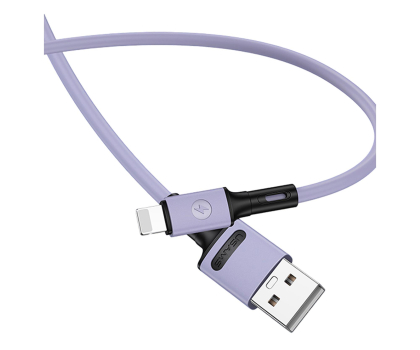 Kabel Lightning USAMS Kabel U52 lightning 2A Fast Charge1m purpurowy