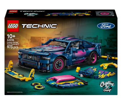 Gadżety dla gracza LEGO TECHNIC 42236 Warsztat tuningowy: samochód Ford Mustang GT