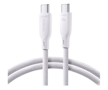 Kabel USB JoyRoom Multi-Color Series S-A34 USB-C / USB-C PD 60W 1m - biały