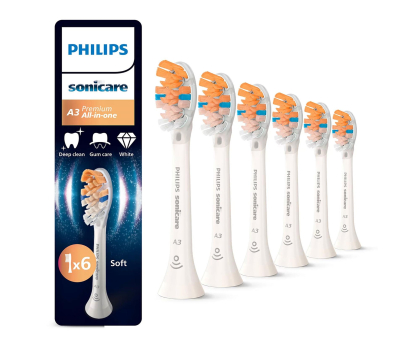 Końcówka do szczoteczek i irygatorów Philips Sonicare Końcówki A3 Premium All-in-One 6 szt. HX9096/87