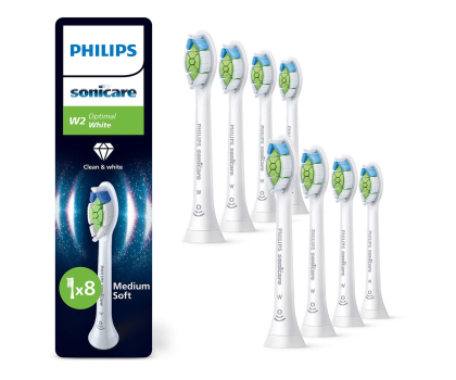 Końcówka do szczoteczek i irygatorów Philips Sonicare Końcówki W2 Optimal White 8 szt. HX6068/87