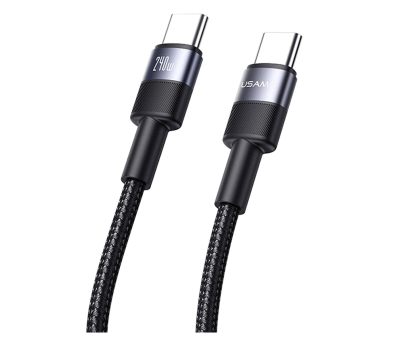Kabel USB USAMS Kabel pleciony 240W USB-C/USB-C 1,2m stalowy