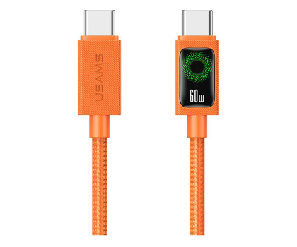 Kabel USB USAMS Kabel PD 60W USB-C/USB-C 1,2m pomarańczowy