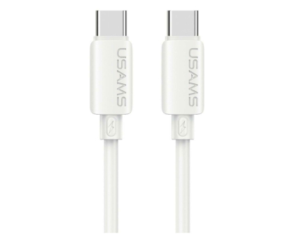 Kabel USB USAMS Kabe 60W 3A Silicone Fast Charging USB-C do USB-C biały