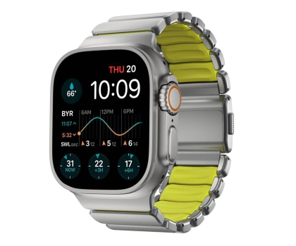 Pasek do smartwatchy Nomad Stratos Band FKM Apple Watch 45/46/49mm natural titani