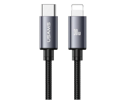 Kabel Lightning USAMS Kabel U91 30W USB-C do Lightning 1m stalowy