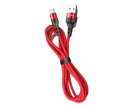 Kabel Lightning USAMS Kabel pleciony lightning 1m 2A Fast Charging czerwony