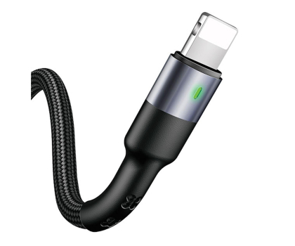 Kabel Lightning USAMS Kabel pleciony lightning 1m 2A Fast Charging czarny