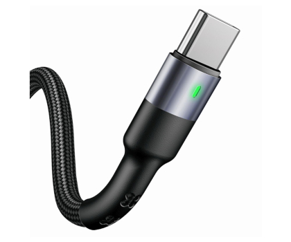 Kabel USB USAMS Kabel pleciony U26 USB-C 1m 3A Fast Charging czarny