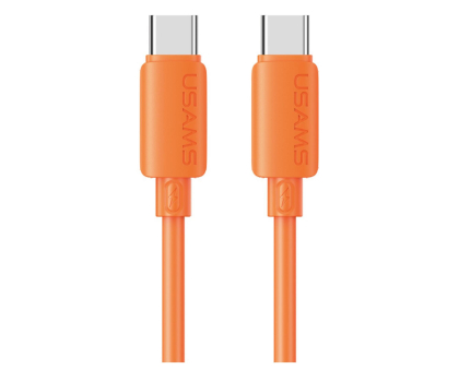 Kabel Lightning USAMS Kabel 30W 3A Silicone USB-C do Lightning pomarańczowy