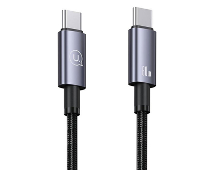Kabel USB USAMS Kabel USB-C na USB-C 60W 1,2m Fast Charging stalowy