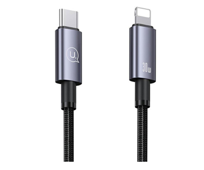 Kabel Lightning USAMS Kabel USB-C na Lightning 30W 1,2mFast Charging stalowy