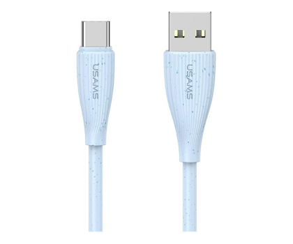 Kabel USB USAMS Kabel Green Series SJ714 18W 3A USB-A do USB-C 1m niebieski