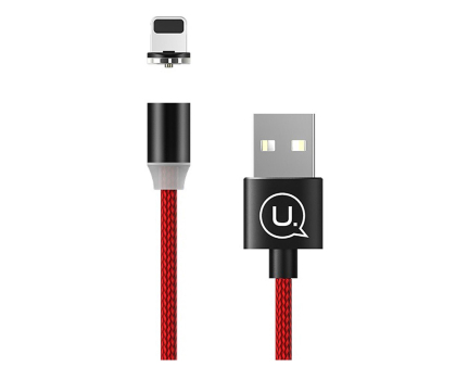 Kabel Lightning USAMS Kabel magnetyczny U-Sure lightning 1m 2,1A pleciony czerwony