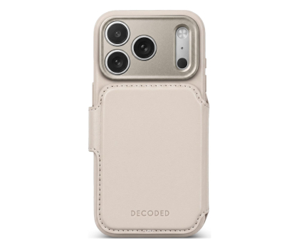 Etui / obudowa na smartfona Decoded Leather Detachable Wallet do iPhone 18 Pro MagSafe (taupe)