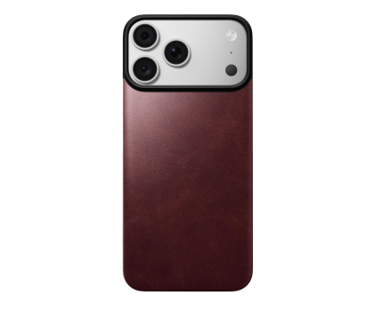 Etui / obudowa na smartfona Nomad Magnetic Leather Back iPhone 18 Pro / 17 Pro MagSafe (burgun