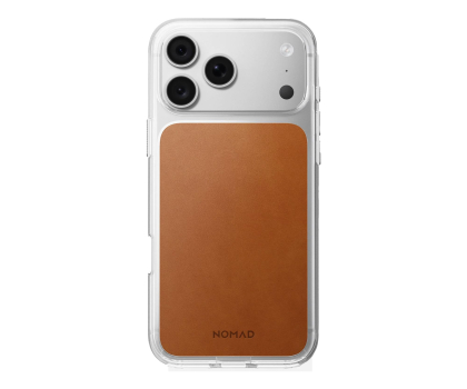 Etui / obudowa na smartfona Nomad Clear Leather Case do iPhone 18 Pro / 17 Pro MagSafe (saddle